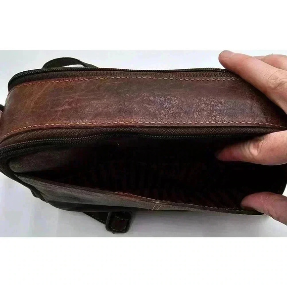 Jack George's Voyager Double Zippered Crossbody Bag - Picture 7 of 14